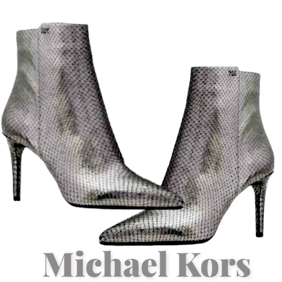 🛑BOGO 🆕Michael Kors Regal “Gunmetal” Metallic High-ankle Boot - Picture 8 of 8